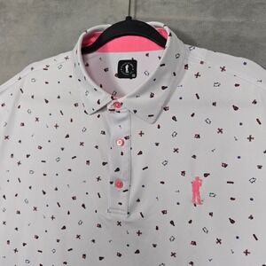 U Suck At Golf Polo Ham 2XL mens All over print white loud funny beer drinking